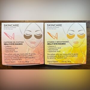 NEW LASplash Cosmetics Vitamin C Brightening Jelly Eye Masks Caffeine De-Puffing